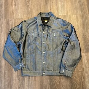 Vintage Y2K, Todd Oldham, extra large Men's Gray sheen Denim Jacket